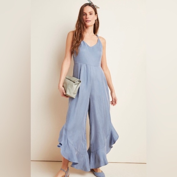 Pants - Anthropologie blue jumpsuit, NWT